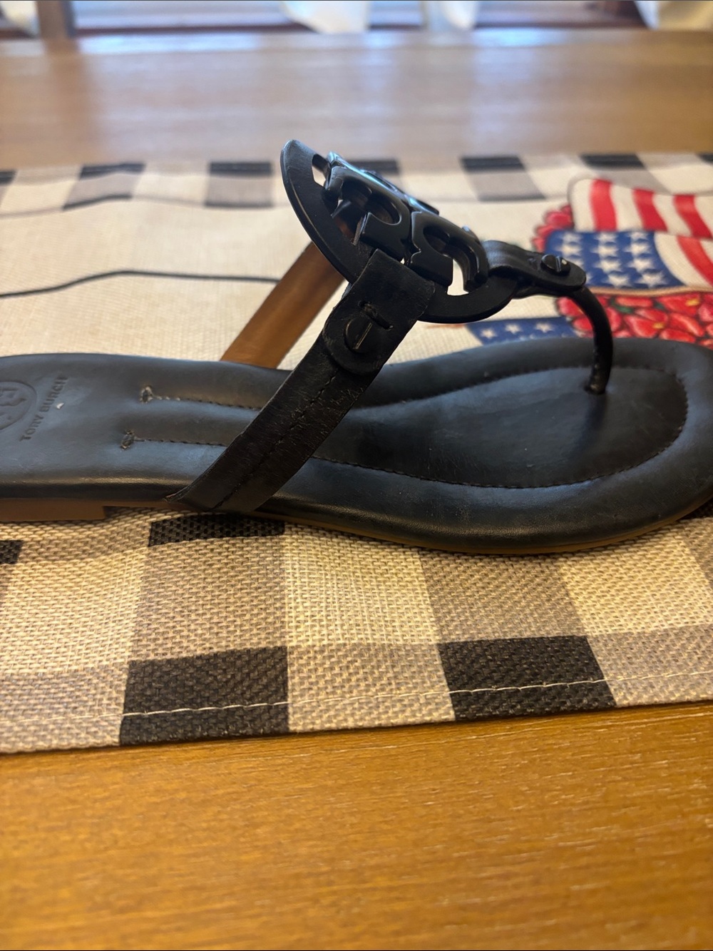 Tory Burch Navy Miller Sandals - Picture 14 of 14